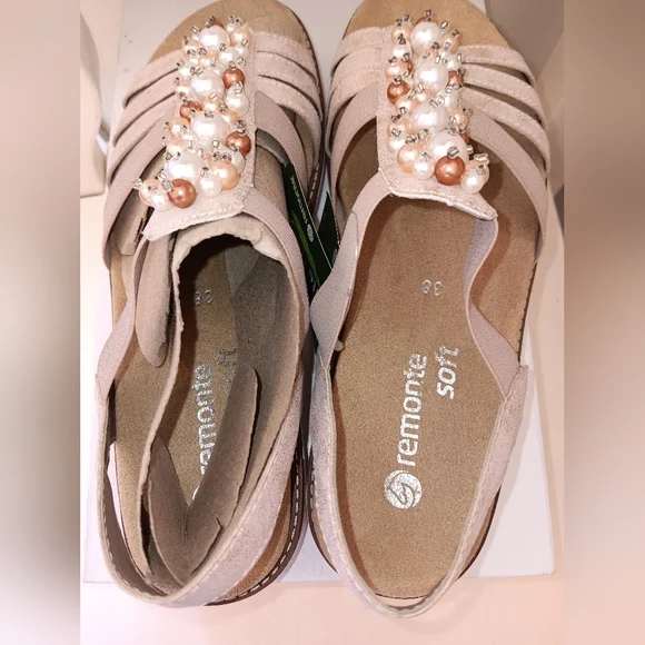 Remonte Jocelyn 47 Elegant Beaded Sandals Size 7 - Picture 5 of 9